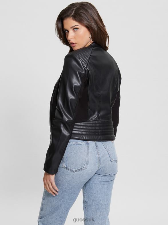 GUESS Women Fiammetta Moto Jacket Black Apparel V28V61756
