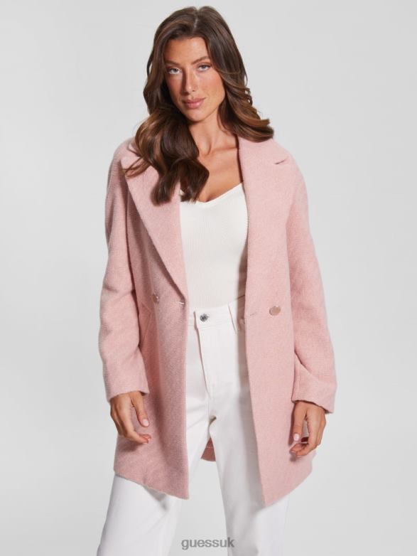 GUESS Women Ginny Coat Satin Rose Apparel V28V61935