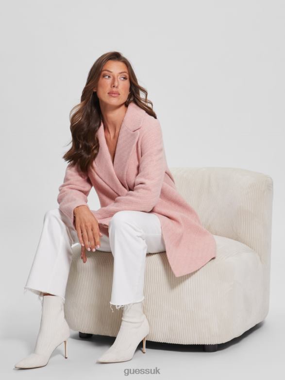 GUESS Women Ginny Coat Satin Rose Apparel V28V61935
