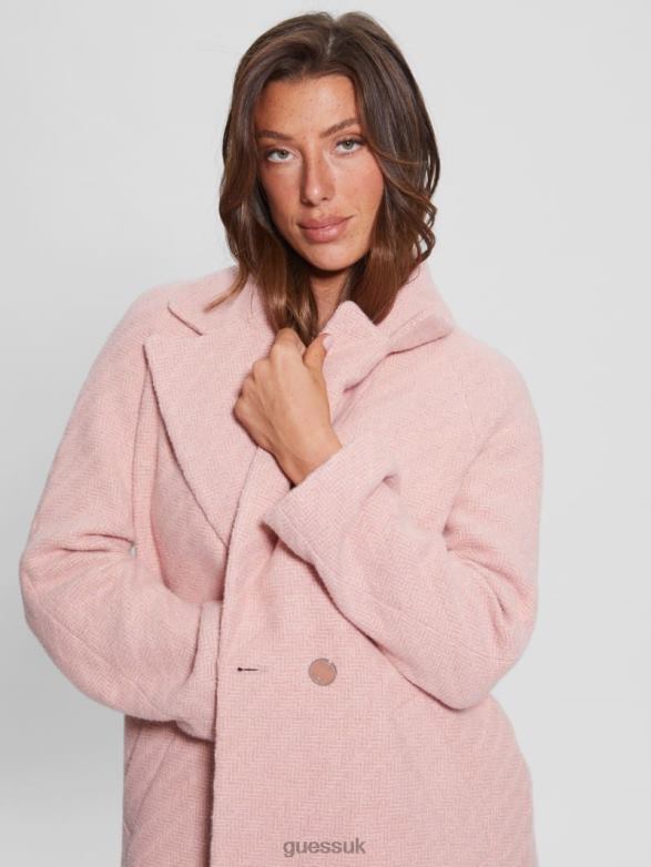 GUESS Women Ginny Coat Satin Rose Apparel V28V61935