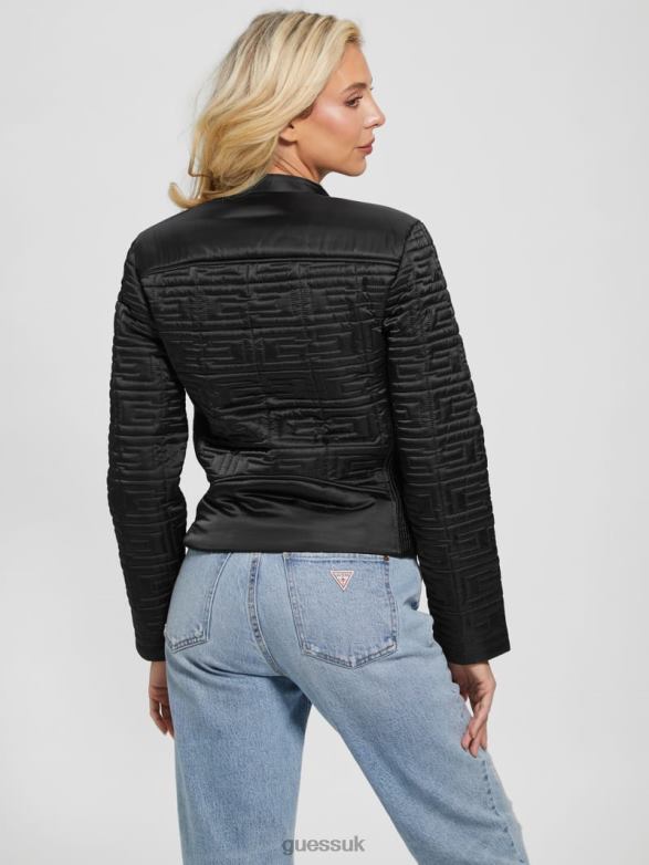 GUESS Women Marine Quilted Jacket Black Apparel V28V61882