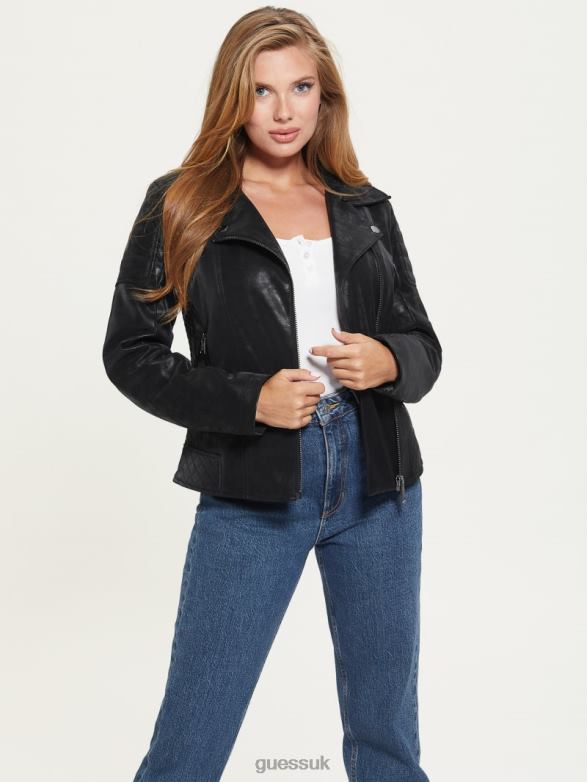 GUESS Women Olivia Moto Jacket Black Apparel V28V61982