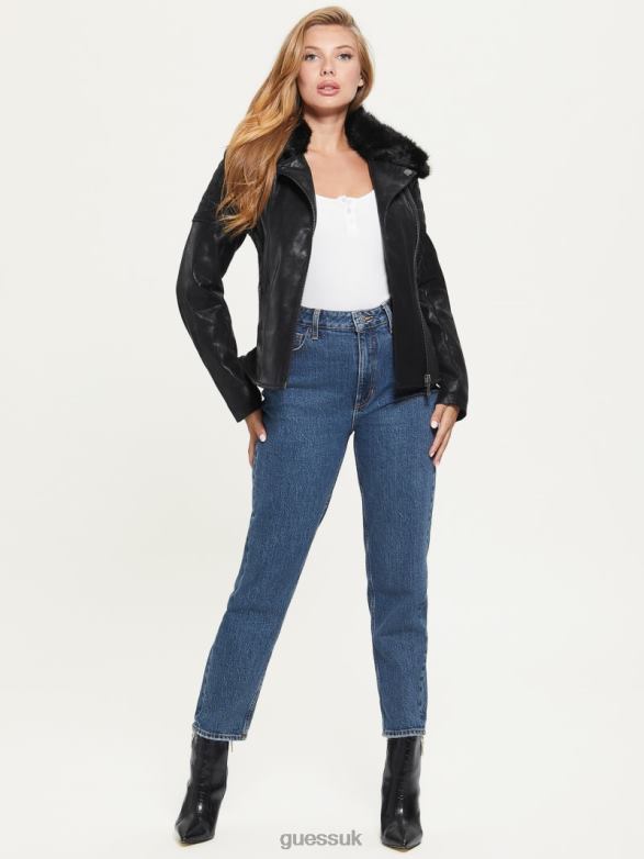 GUESS Women Olivia Moto Jacket Black Apparel V28V61982