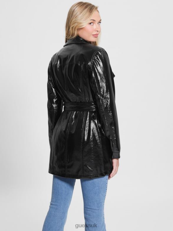 GUESS Women Pax Faux-Leather Jacket Black Apparel V28V61905