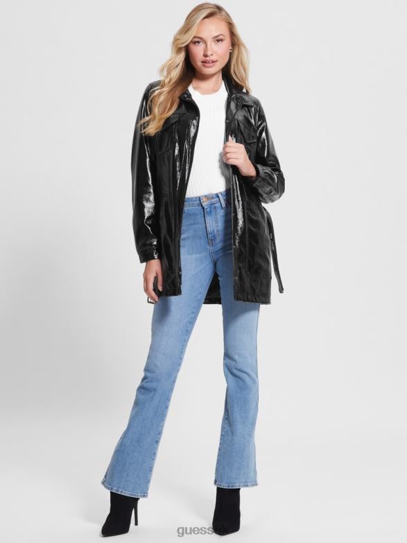 GUESS Women Pax Faux-Leather Jacket Black Apparel V28V61905