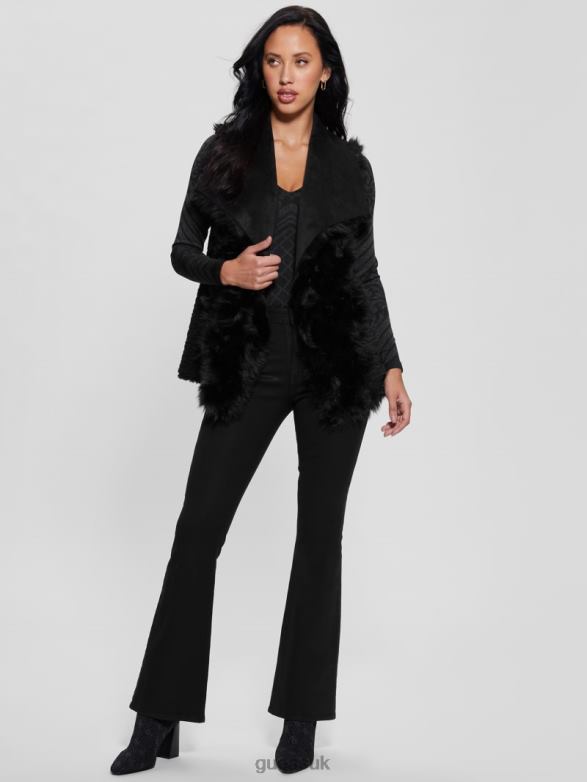 GUESS Women Reversible Nami Vest Black Apparel V28V61875