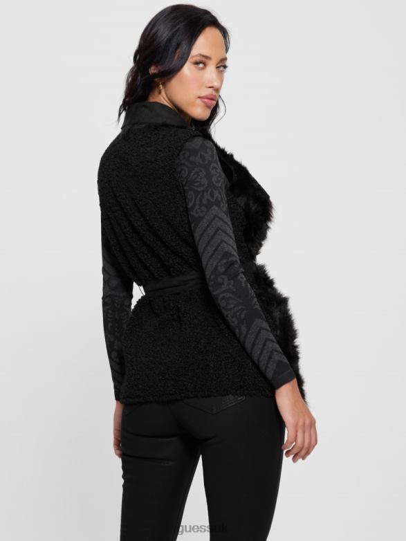 GUESS Women Reversible Nami Vest Black Apparel V28V61875