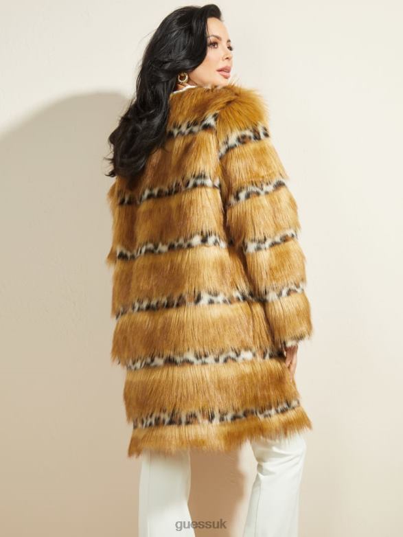 GUESS Women Stacy Coat Shiny Macu Apparel V28V61898