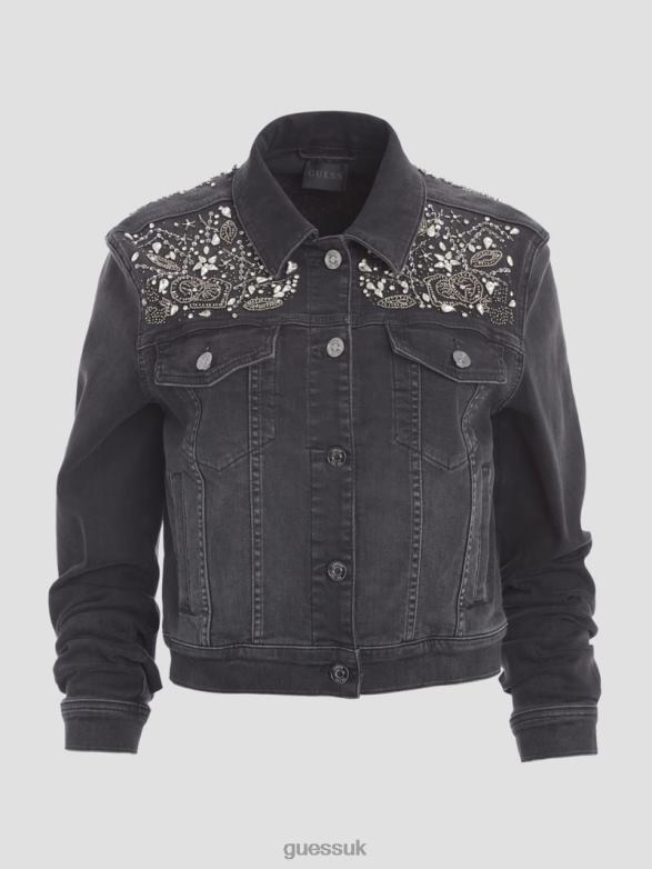 GUESS Women Stevie Denim Jacket Night Out Apparel V28V6135