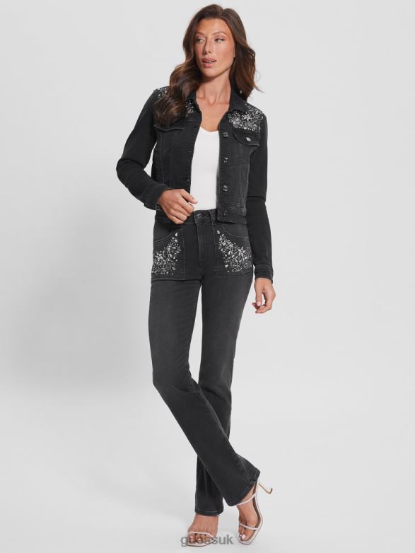 GUESS Women Stevie Denim Jacket Night Out Apparel V28V6135