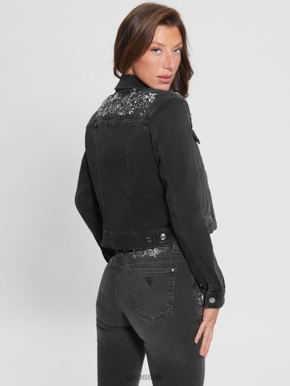 GUESS Women Stevie Denim Jacket Night Out Apparel V28V6135