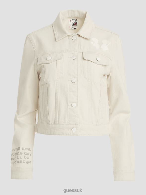 GUESS Women Stevie Denim Jacket Tint (Yel) Apparel V28V6180