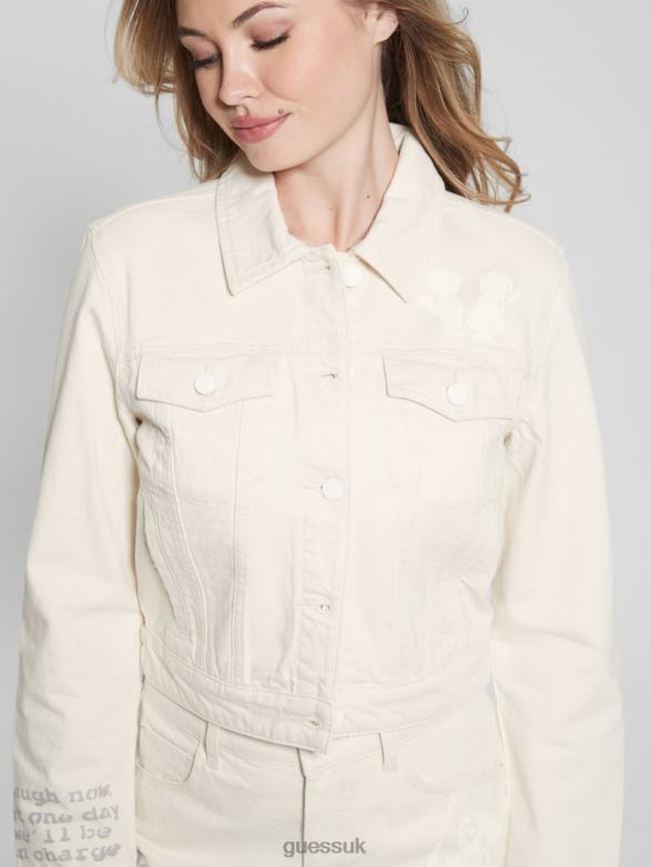 GUESS Women Stevie Denim Jacket Tint (Yel) Apparel V28V6180