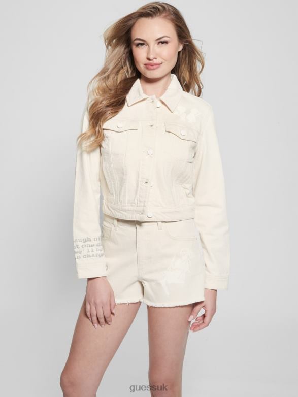 GUESS Women Stevie Denim Jacket Tint (Yel) Apparel V28V6180