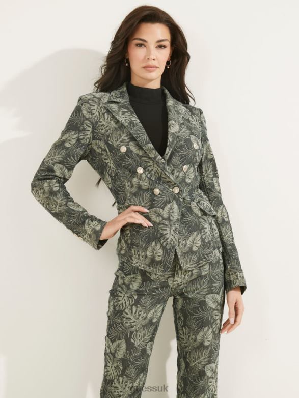 GUESS Women Tailor Printed Blazer Grecale Apparel V28V6241