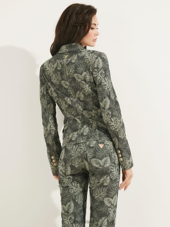 GUESS Women Tailor Printed Blazer Grecale Apparel V28V6241