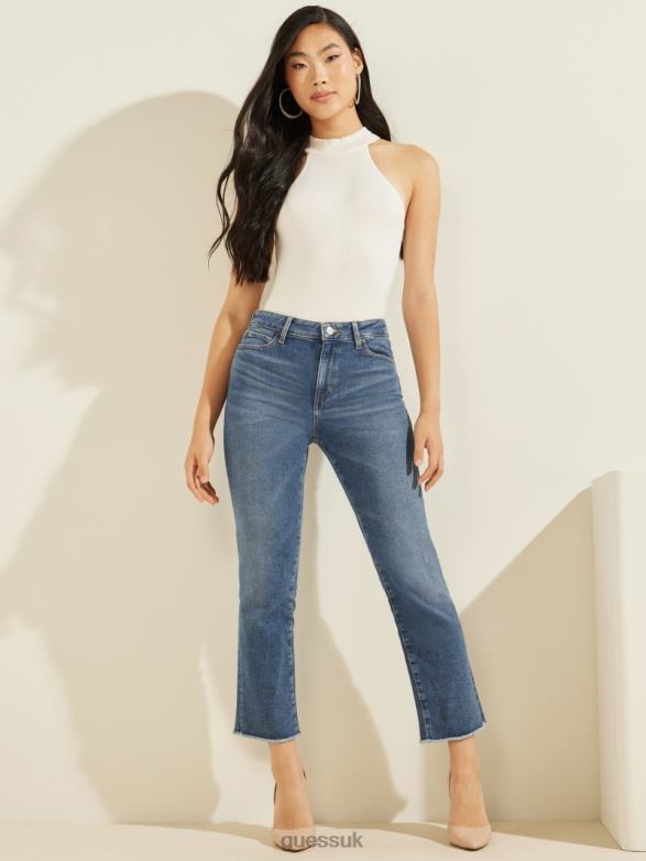 GUESS Women 1981 Ankle Straight Jeans Dumont Wash Apparel V28V6210