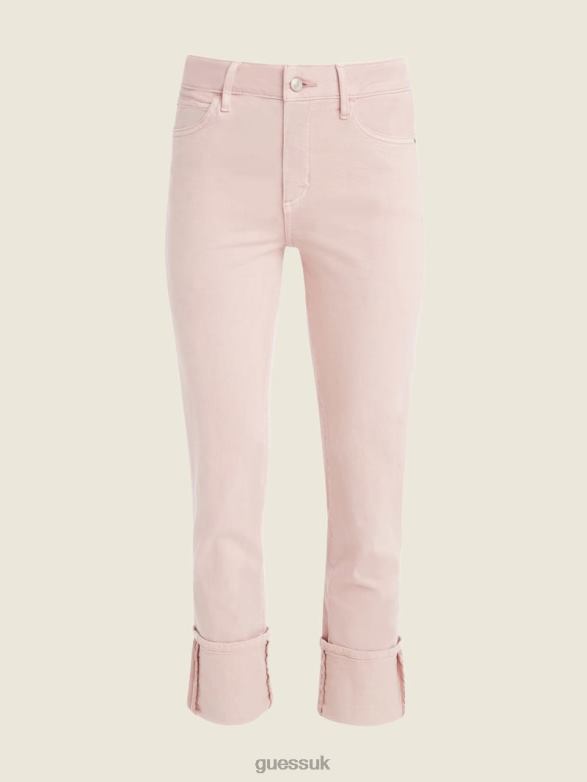 GUESS Women 1981 Cuffed Straight Jeans Rose Bliss Multi Apparel V28V6203
