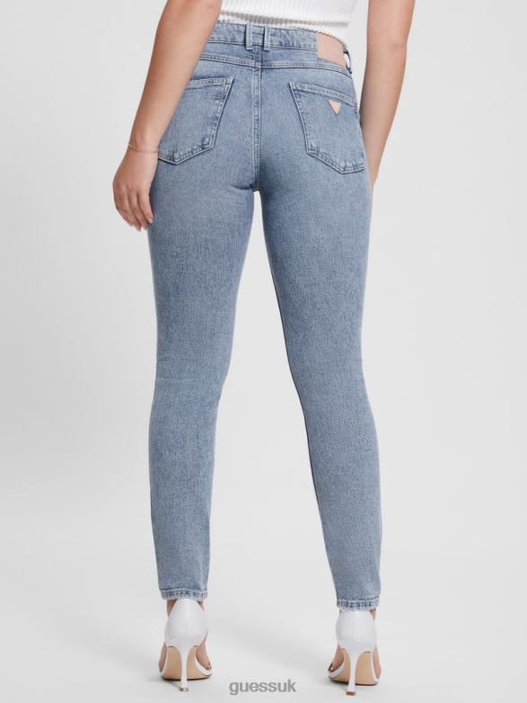 GUESS Women 1981 Exposed Button-Fly Skinny Jeans Theatre Apparel V28V65