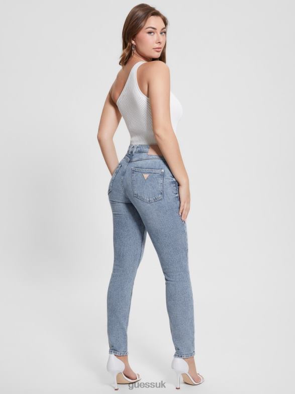 GUESS Women 1981 Exposed Button-Fly Skinny Jeans Theatre Apparel V28V65