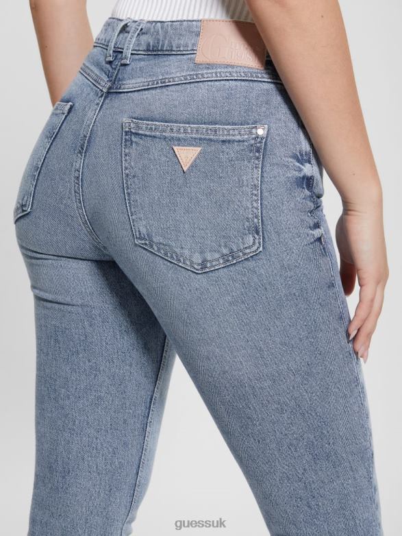 GUESS Women 1981 Exposed Button-Fly Skinny Jeans Theatre Apparel V28V65