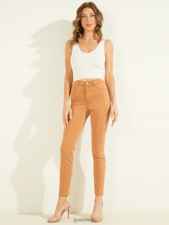 GUESS Women 1981 Satin Skinny Jeans Burnt Ginger Apparel V28V6280