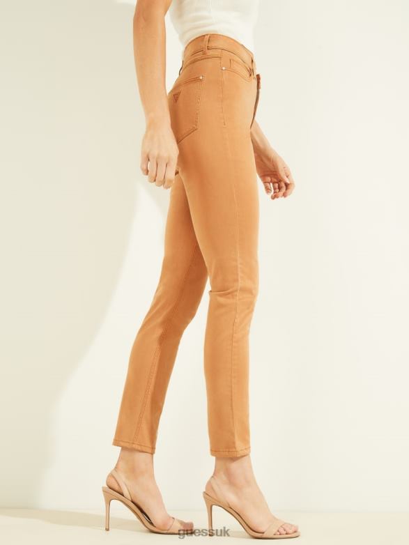 GUESS Women 1981 Satin Skinny Jeans Burnt Ginger Apparel V28V6280