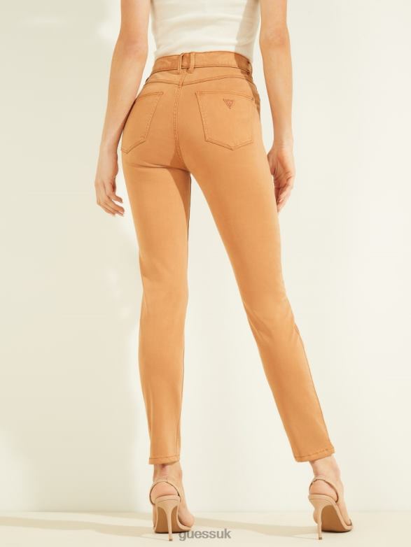 GUESS Women 1981 Satin Skinny Jeans Burnt Ginger Apparel V28V6280