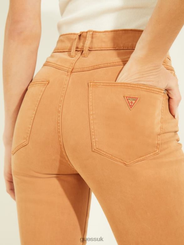 GUESS Women 1981 Satin Skinny Jeans Burnt Ginger Apparel V28V6280