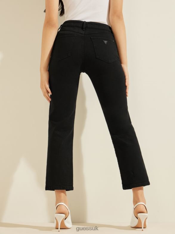 GUESS Women 1981 Straight Jeans Black Multi Apparel V28V6218