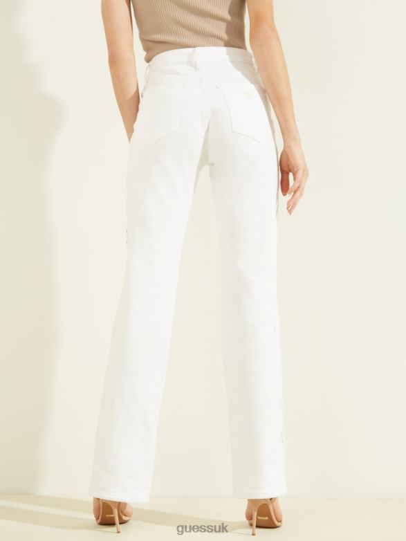 GUESS Women 80s Eyelet Straight Jeans Sarma Apparel V28V6219