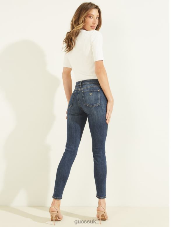 GUESS Women Alpha High-Rise Skinny Jeans Blue Laguna Apparel V28V6244