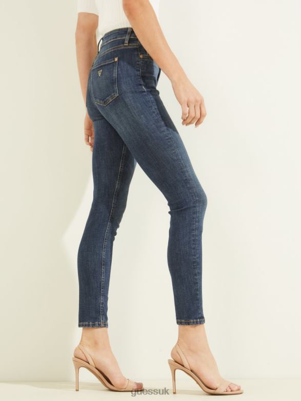 GUESS Women Alpha High-Rise Skinny Jeans Blue Laguna Apparel V28V6244