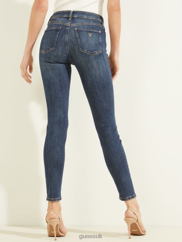 GUESS Women Alpha High-Rise Skinny Jeans Blue Laguna Apparel V28V6244