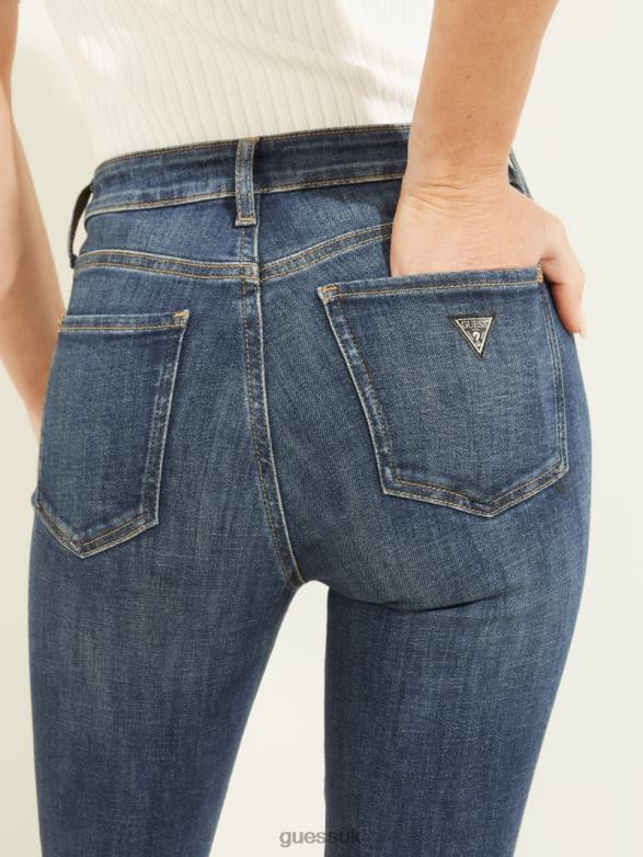 GUESS Women Alpha High-Rise Skinny Jeans Blue Laguna Apparel V28V6244