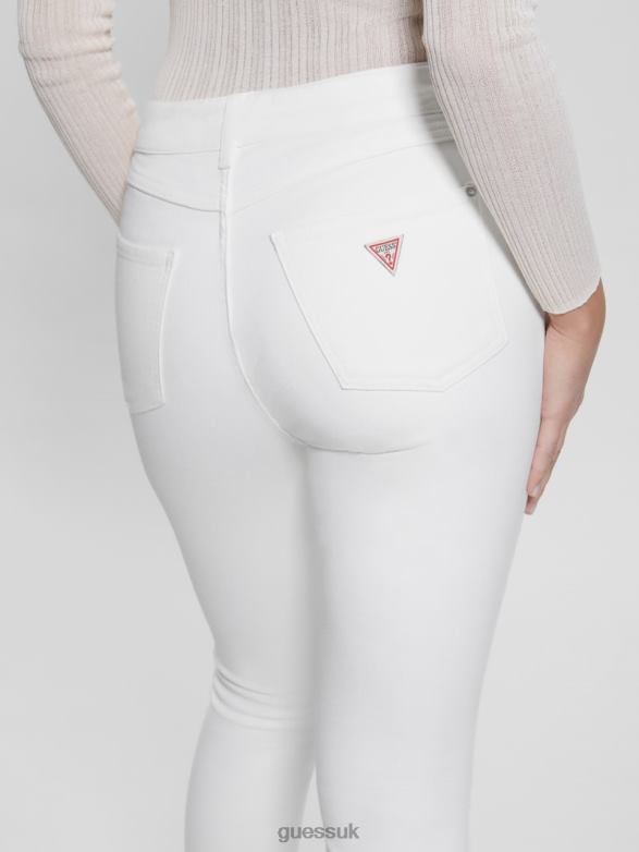 GUESS Women Alpha High-Rise Skinny Jeans Pure White Apparel V28V6104