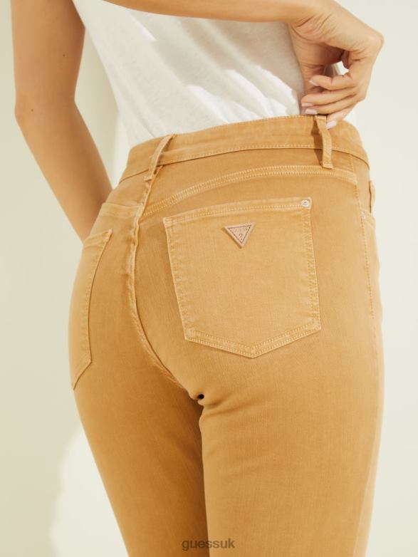 GUESS Women Alpha High-Rise Skinny Jeans Sahara Sand Multi Apparel V28V6226