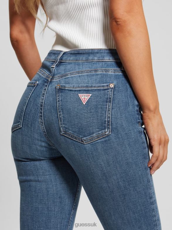GUESS Women Alpha High-Rise Skinny Jeans Whitehaven Indigo Apparel V28V626