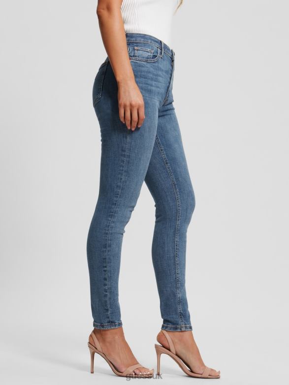 GUESS Women Alpha High-Rise Skinny Jeans Whitehaven Indigo Apparel V28V626