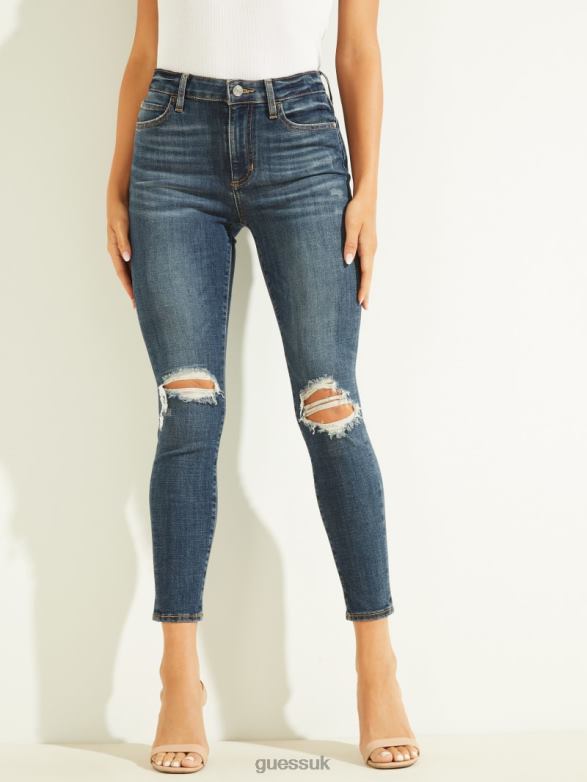 GUESS Women Eco 1981 Destroyed Skinny Jeans Argo Destroy Apparel V28V662
