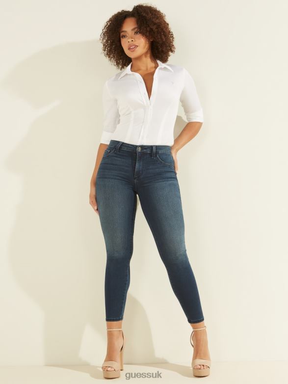 GUESS Women Eco 1981 High-Rise Skinny Jeans Delancey Wash Apparel V28V638
