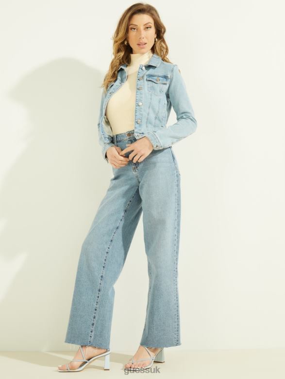 GUESS Women Eco '90s High-Rise Boyfriend Jeans Venice Sea Wash Apparel V28V693