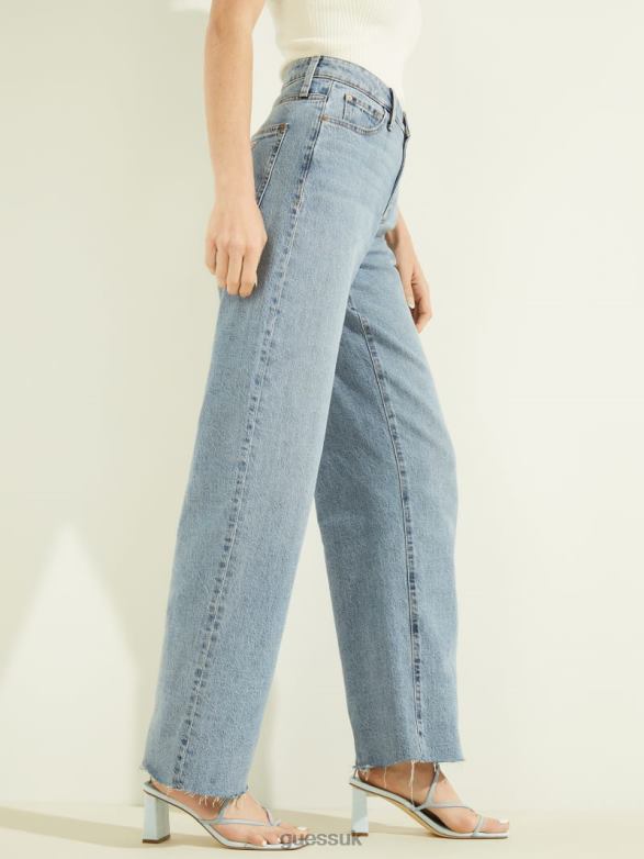 GUESS Women Eco '90s High-Rise Boyfriend Jeans Venice Sea Wash Apparel V28V693