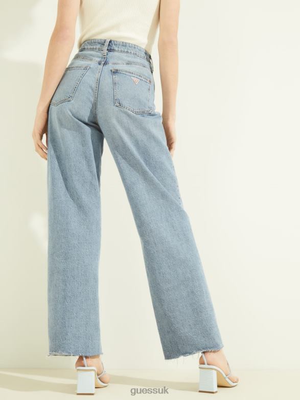 GUESS Women Eco '90s High-Rise Boyfriend Jeans Venice Sea Wash Apparel V28V693