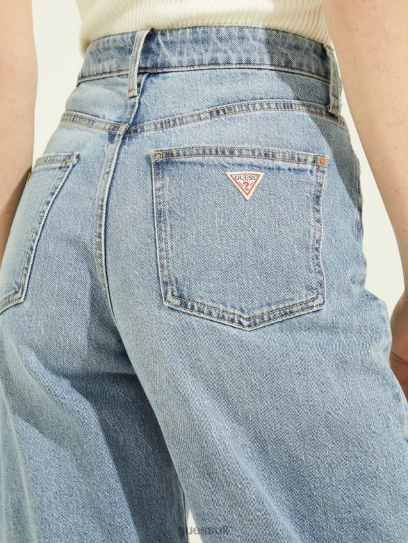 GUESS Women Eco '90s High-Rise Boyfriend Jeans Venice Sea Wash Apparel V28V693