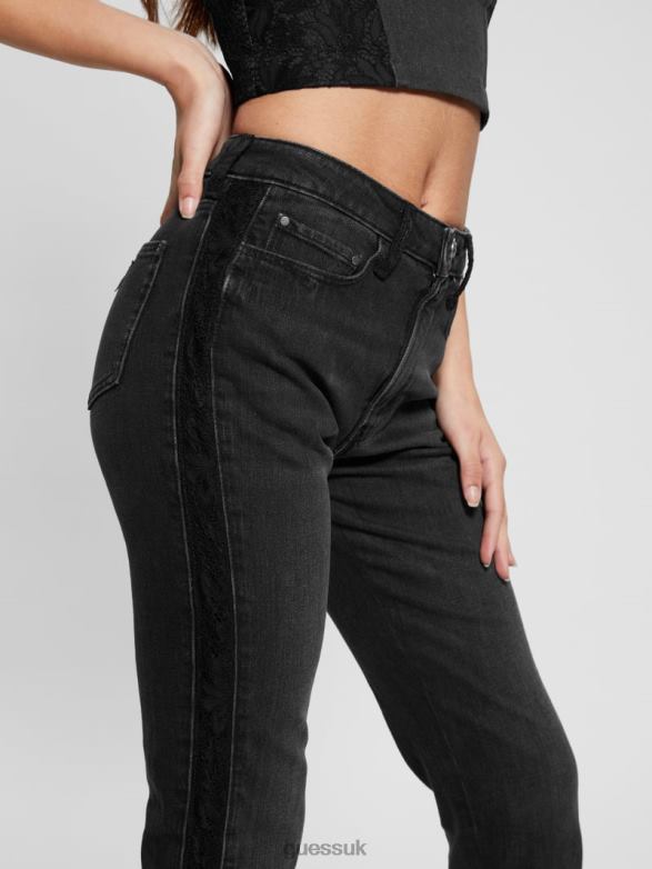 GUESS Women Eco Girly Lace Sideband Jeans Authentic Lace Apparel V28V690