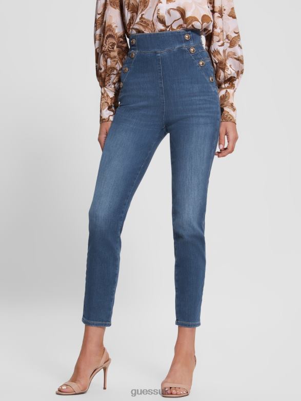 GUESS Women Eco Gwenny Skinny Jeans Plume Mid Apparel V28V6116