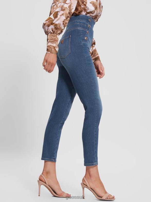GUESS Women Eco Gwenny Skinny Jeans Plume Mid Apparel V28V6116
