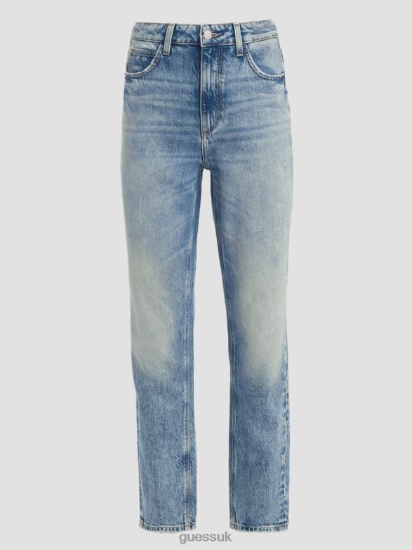 GUESS Women Eco High-Rise Mom Jeans Boo Relaxed Apparel V28V658