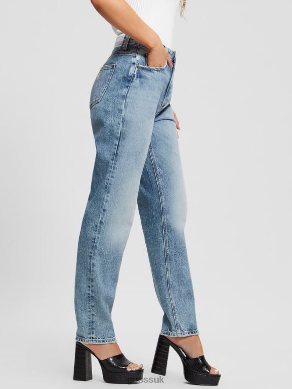 GUESS Women Eco High-Rise Mom Jeans Boo Relaxed Apparel V28V658